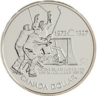 1997 Canada/Russia Hockey Brialliant Uncirculated Sterling Silver Dollar